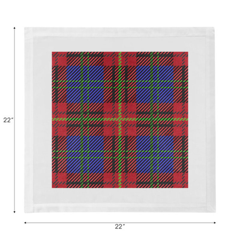 Serviettes de table Christmas Tartan, Bleu