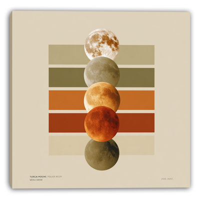Art mural lunaire sur toile tendue
