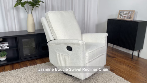 Boucle Swivel Recliner Chair