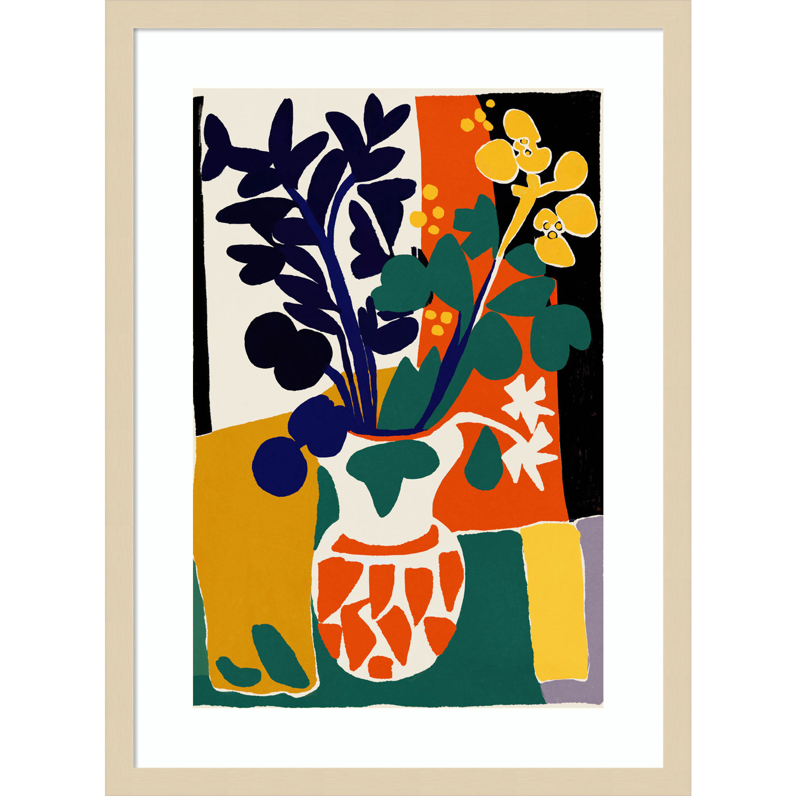 France Floral Impressions by Treechild Wood Framed Wall Art Print, Brown, 25" H x 19" W