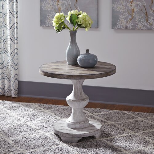 Birch Lane™ Gildford Solid Wood Pedestal End Table & Reviews | Wayfair