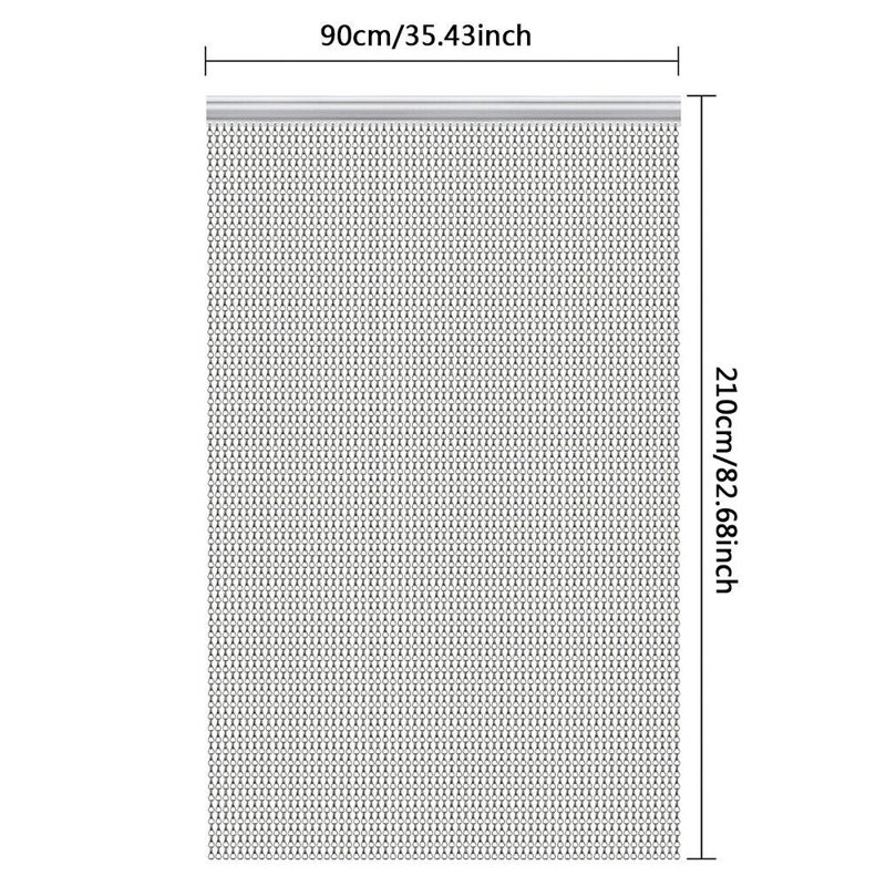 90*210Cm Aluminum Chain Door Curtain Metal Chain Blind Screen Room Divider