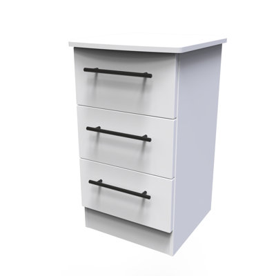 Fully Assembled Lordahl 3 DrawerÂ Bedside Table