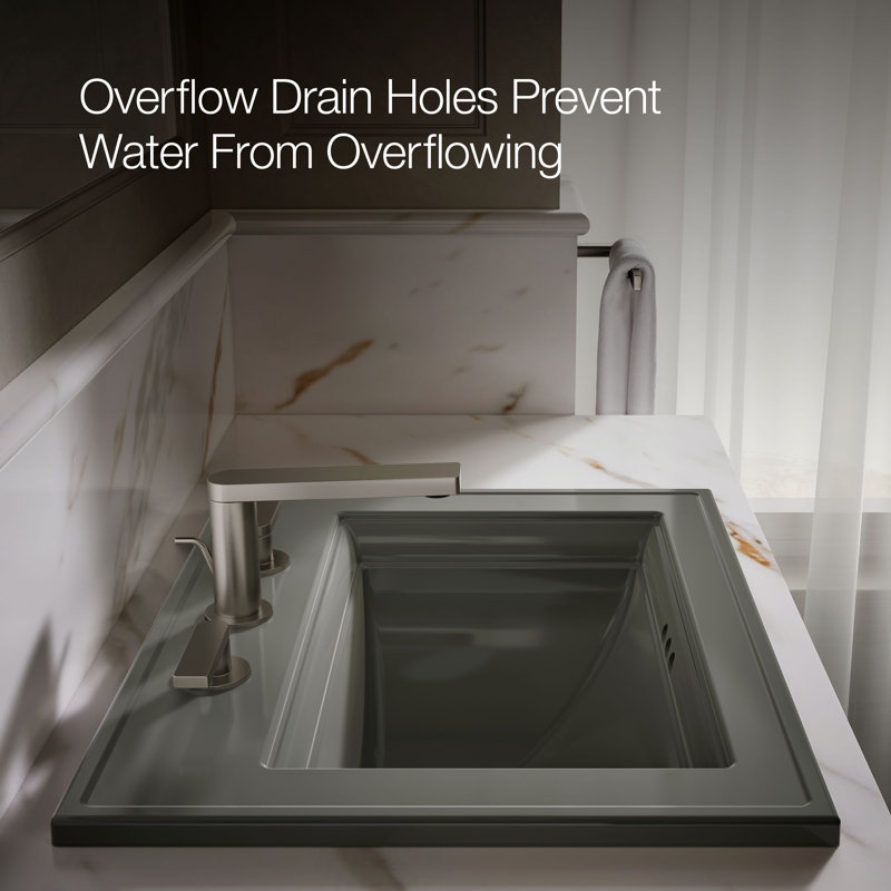Memoirs® Stately Drop-in Bathroom Sink, Thunder Gray, 8" Centers