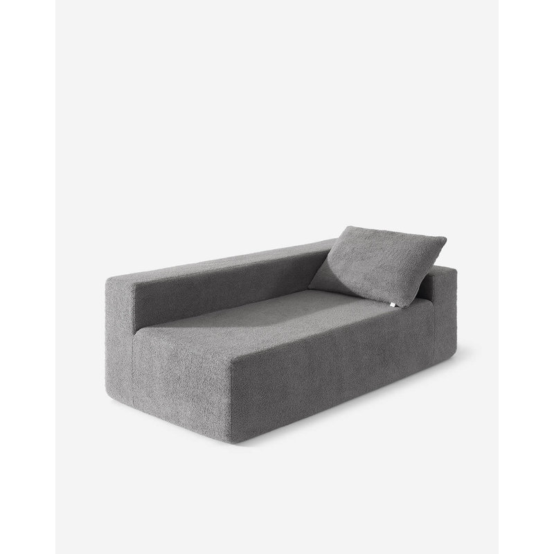 Outdoor Patio Sofa, Left Hand Facing, Gray