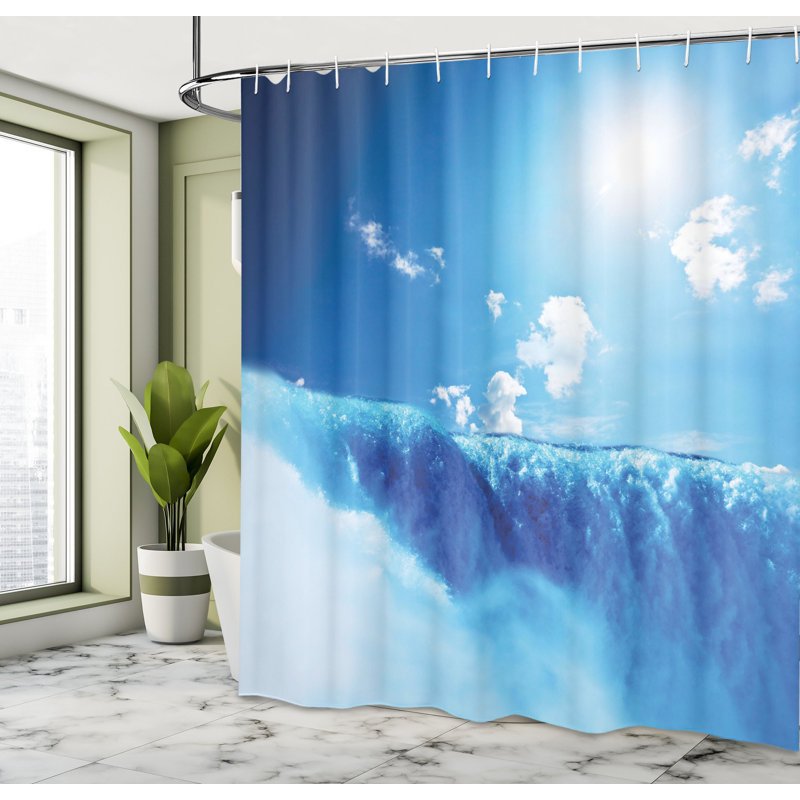 Shower Curtain with Hooks Included, 84"H x 69"W