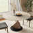 Travertin mat / noyer foncé