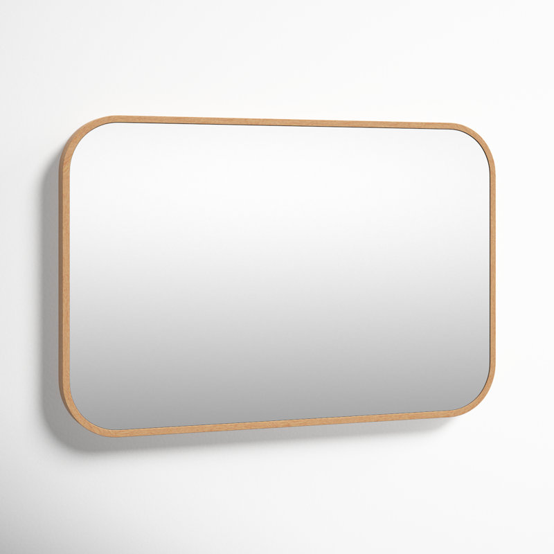 Roberts Solid Wood Flat Mirror, 34" x 22", Natural