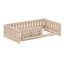 Lit plateforme simple en bois avec garde-corps et tablettes de rangement, naturel-834557735-834557734