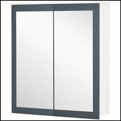 Armoire à pharmacie murale avec miroir et tablettes réglables, parfaite pour les salles de bain modernes et un rangement efficace