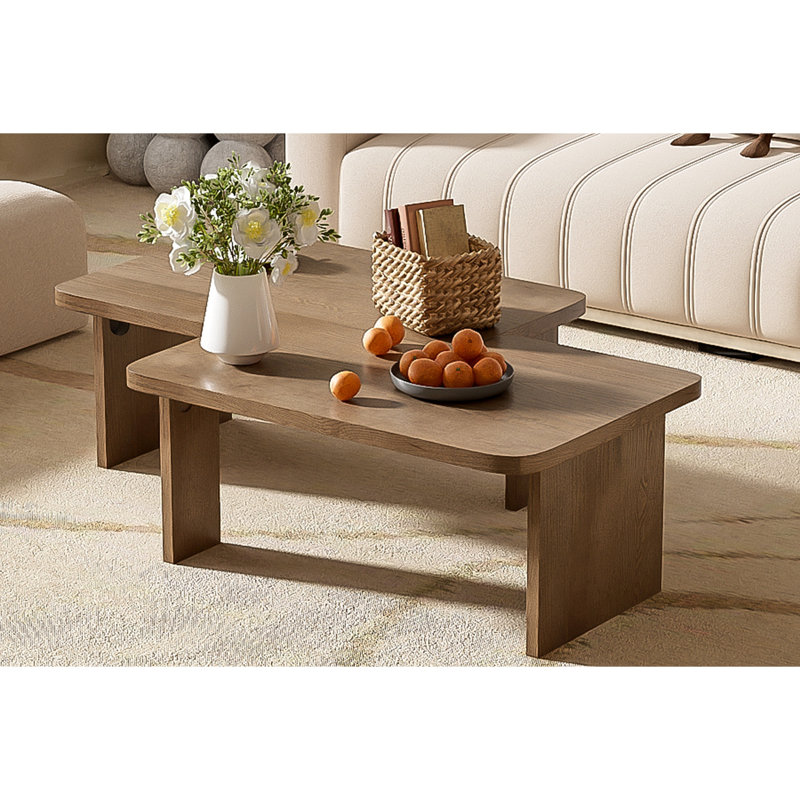 Ensemble de tables basses modernes Modernes, Naturel