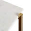 Table d'appoint Everly Quinn Abcott en bois et métal 20 x 12 x 24 blanc, brun noyer
