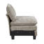 Canapé modulaire en chenille 4 modulaires avec housses de coussin amovibles et accoudoirs avec cadre en contreplaqué avec capacité de 300 lb par siège