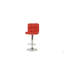 Tabouret de bar en rouge, chrome