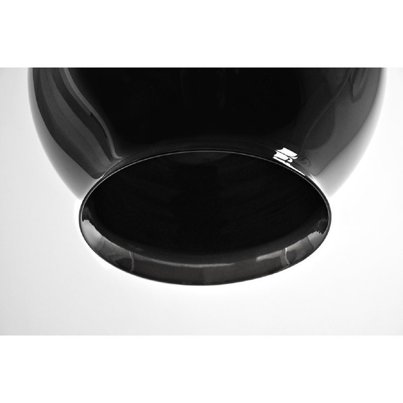 Bobb 1 - Light White Sphere Pendant, Gloss Black