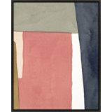 Warm Pink And Indigo Print by Julia Balfour