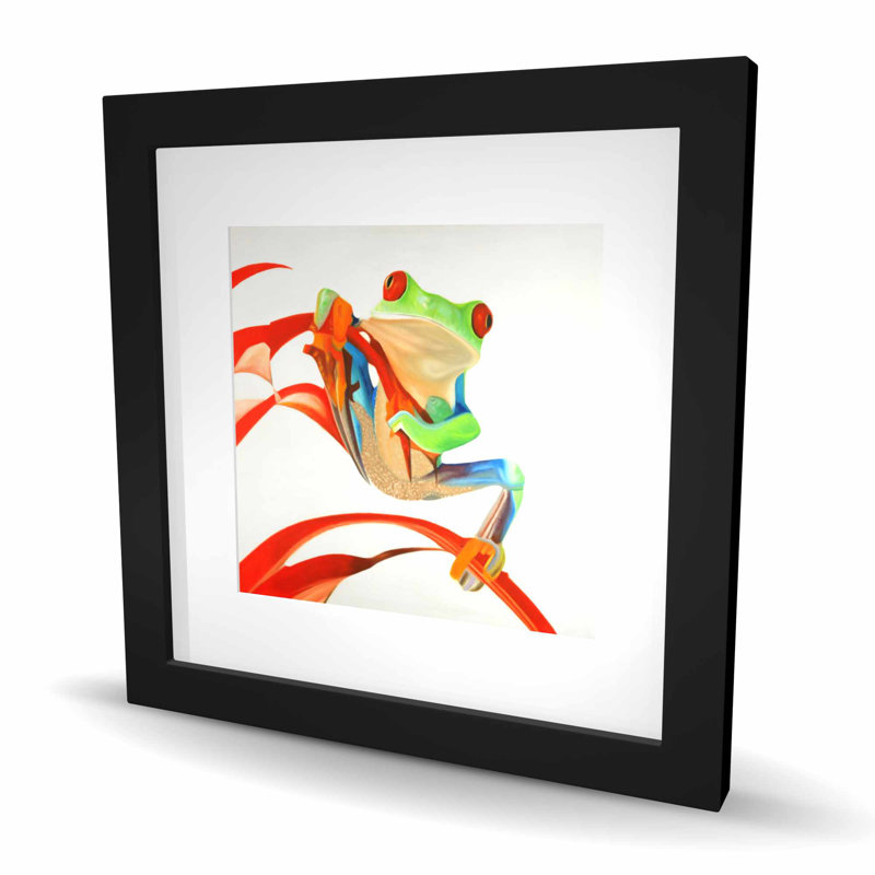 Imprimé mat grenouille aux yeux rouges | Décoration faunique pour la maison