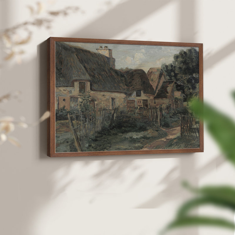 Paysages rétro-DCCDX-impression encadrée - réaménageable, H 8 po x l 10 po, Noyer