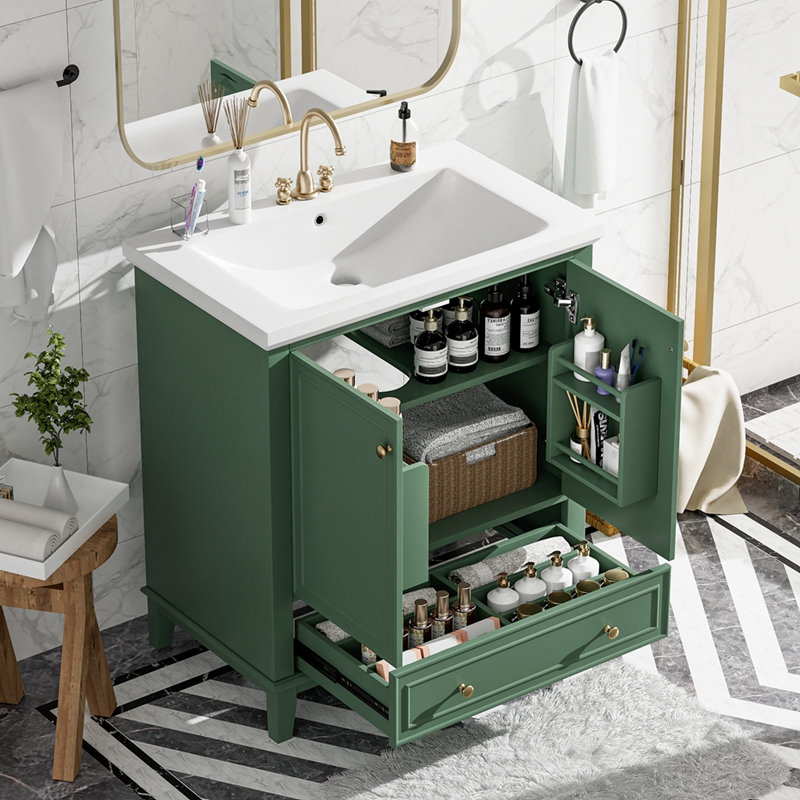 Armoire de salle de bain multifonctionnelle avec tiroir