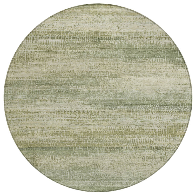 Machine Washable Indoor/Outdoor Xhevrie Aloe Rug
