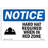 Notice - Hard Hat Required When in Red Zone Sign