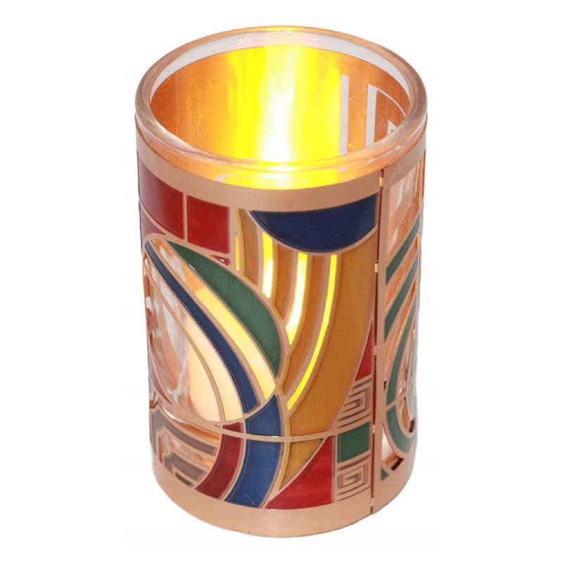 Petit porte-votive en plastique/laiton Hoffman