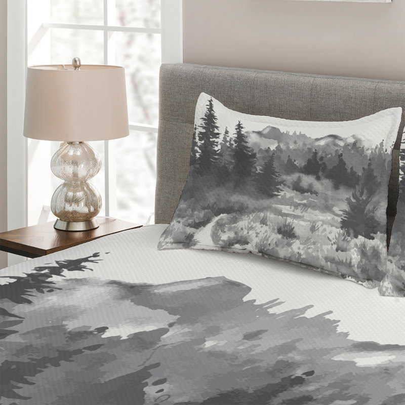 Rustic Polyester Coverlet, King Bedspread + 2 Shams
