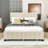 Malenna Queen Size Upholstered Platform Bed with 2 Drawers,Headboard and Twin XL Trundle-1376295357