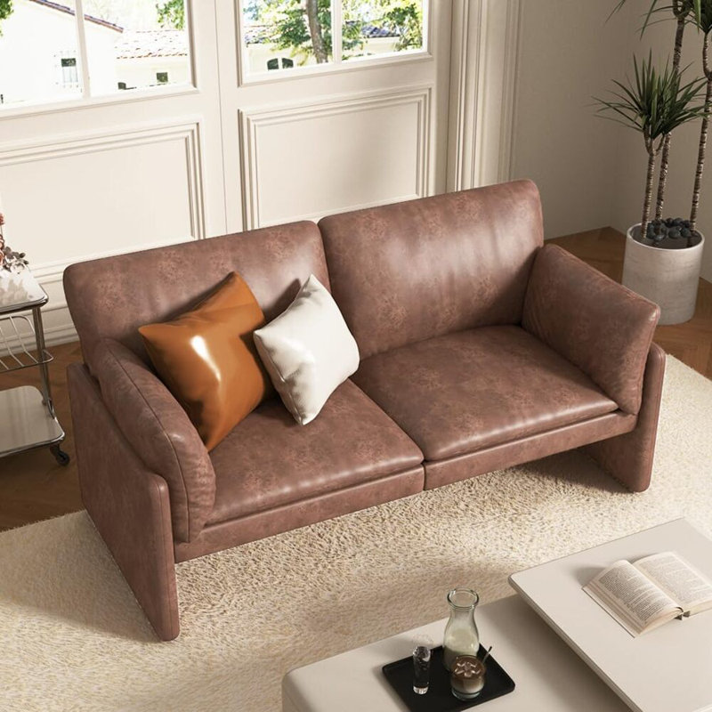 Shellene 2 Seater Teddy Sofa, Brown