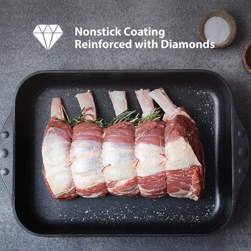 Swiss Diamond Nonstick Double-Burner Grill and Griddle Combo