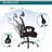 Oreste Home Office Desk Chair with Footrest, High-Back Mesh Rolling Swivel Reclining Chairs with Wheels, Comfortable Headrest, Lumbar Support, Comfy Arms for Home, Office, Gaming, Student-1805644193