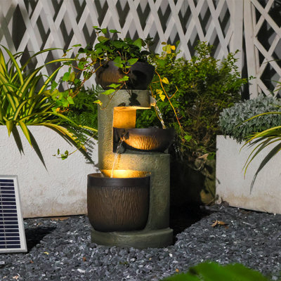 Handcrafted Floor Fountain with Lights