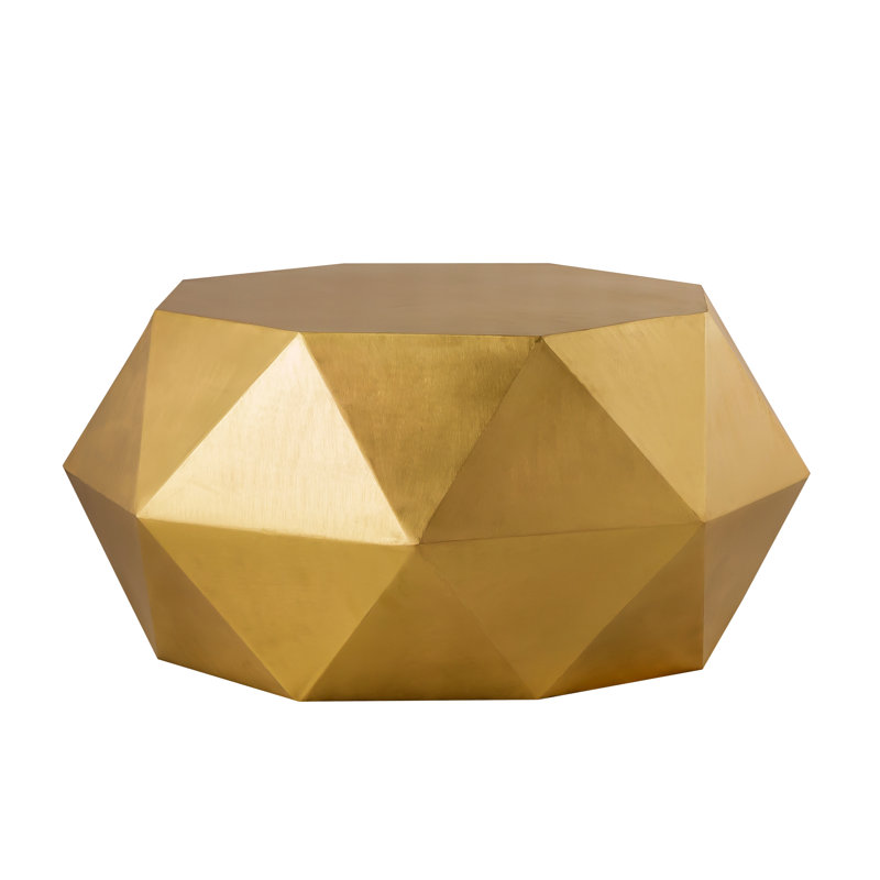 Kronos Coffee Table, Brass