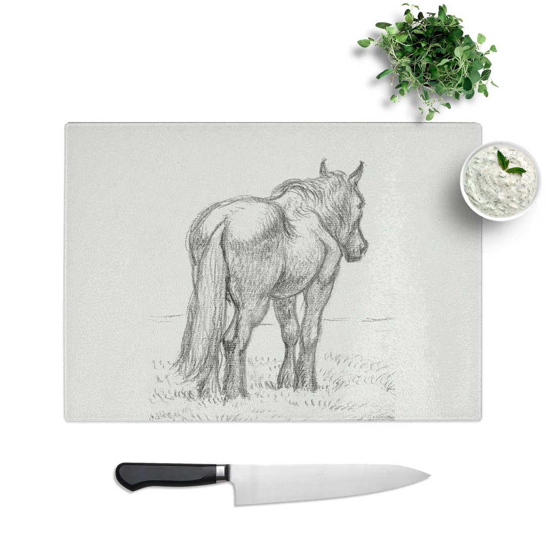 Tempered Glass Standing Horse by Jean Bernard Chopping Board