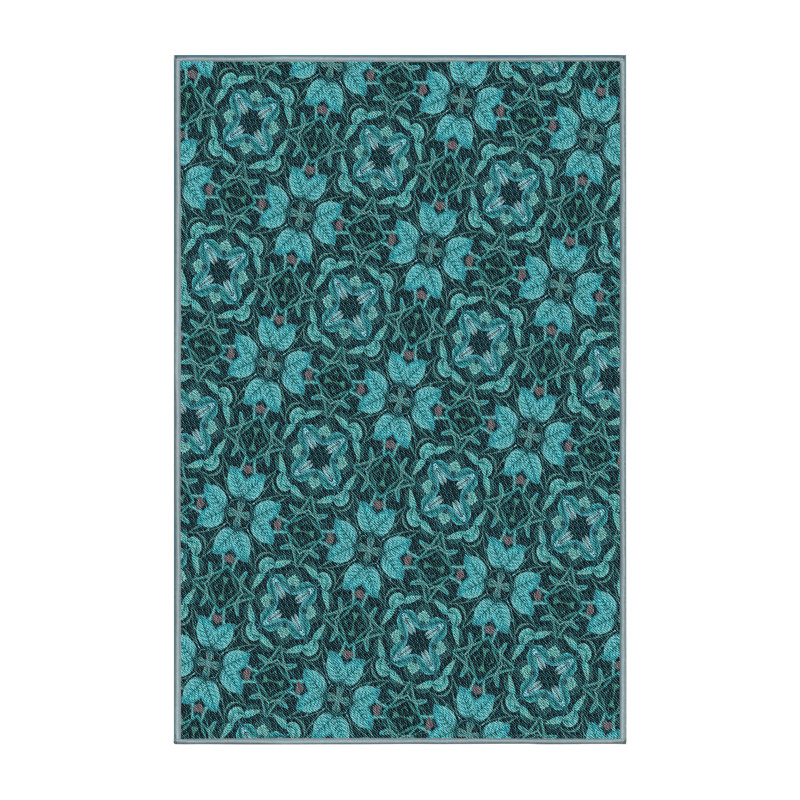 Tapis 100% à motif lavable à la machine 2989, Rectangle 5 pi x 7 pi