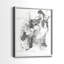 Graphite abstrait I-Premium, impression encadrée - prête à être accrochée - aucun clou requis - aucun clou requis-899602111-899602102