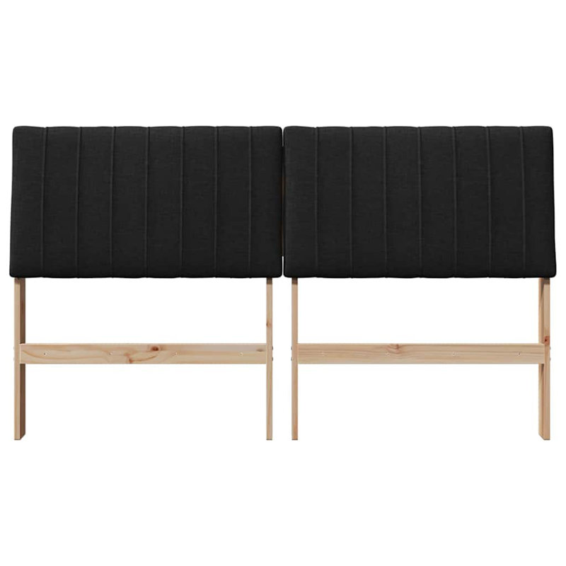 Solid Wood Headboard, Queen, Brown, Black