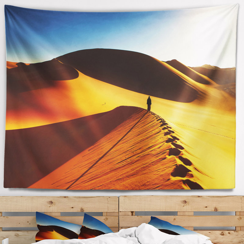 Paysage sahara désert algérie tapisserie, H 50 po x l 60 po