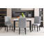 Ensemble de table de salle à manger 5 pièces pour 4 personnes, table de cuisine moderne et ensemble de 4 chaises, table de salle à manger en faux marbre avec 4 chaises rembourrées pour petits espaces-82606707