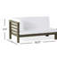 BANC D'ANGLE GAUCHE ET TABLE BASSE