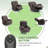 Annettia 40.94"W Oversize Upholsetery Liftable Massage Heater Power Recliner, Cup Holders, Dual Remote