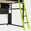 Lit mezzanine double avec bureau intégré, espace de rangement et ports USB-1596877955