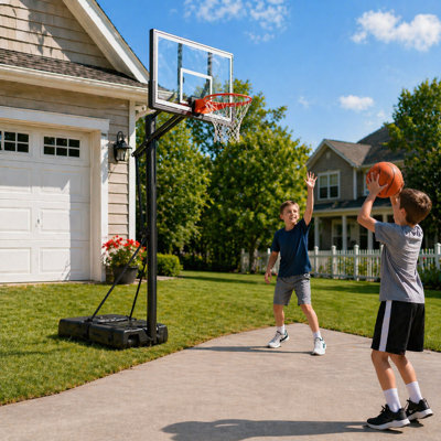 Ensemble d'ancrage de panier de basketball robuste 18 "avec ancrages en spirale en acier et sangles d'arrimage réglables pour les buts portables