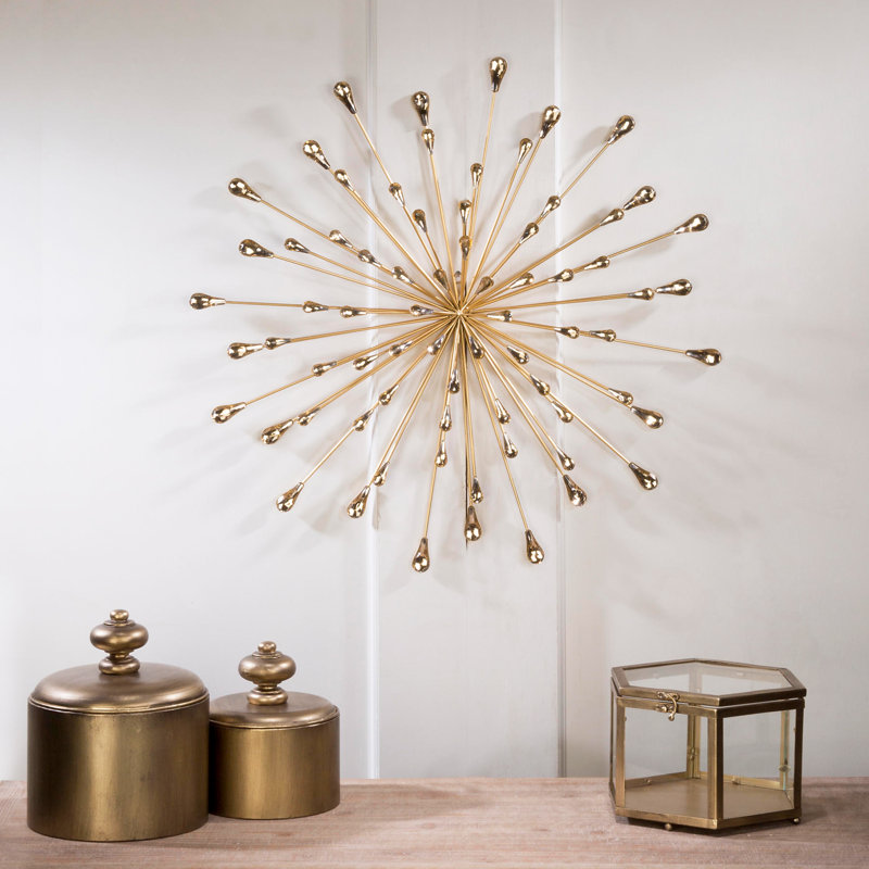 Valda Glam Abstract Wall Decor, Gold