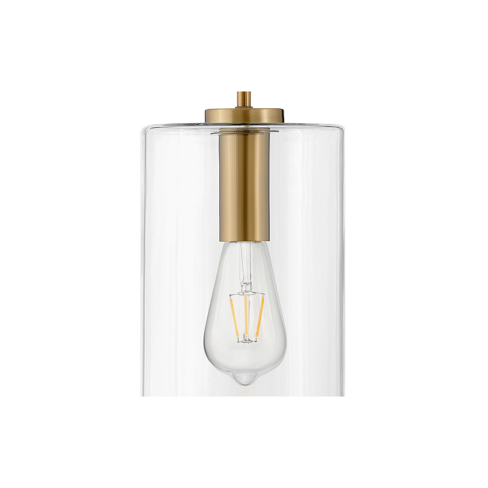 Keaz Single Light Glass Dimmable Pendant, Gold