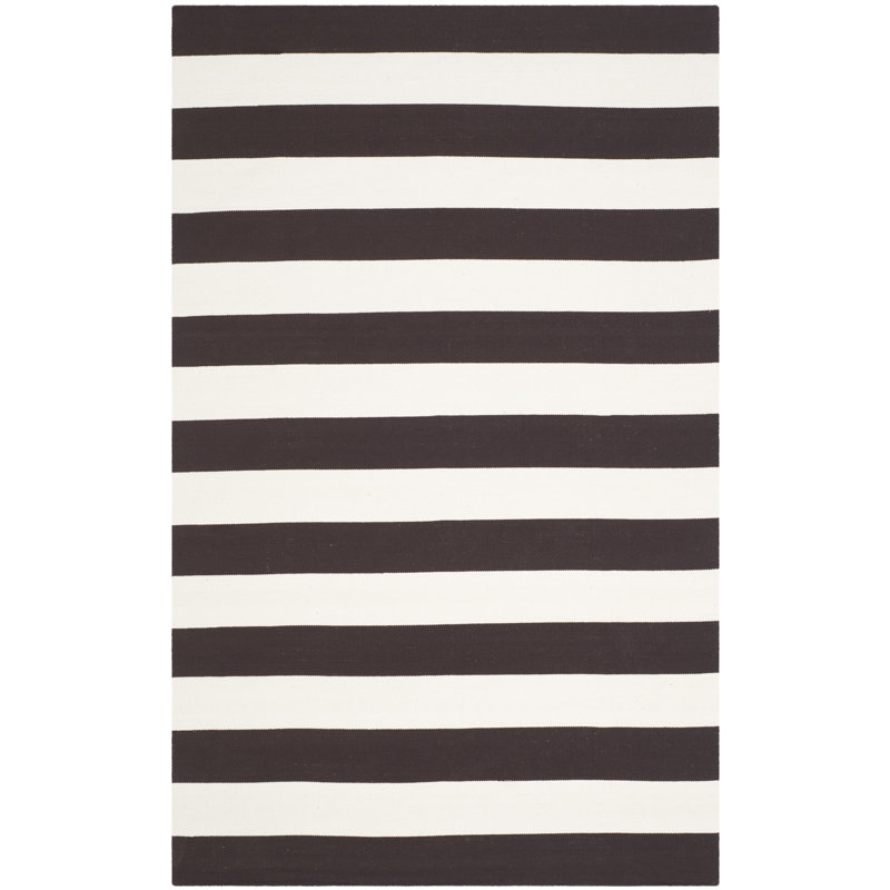 Dunkelberger Striped Cotton Hand Woven Area Rug, Rectangle 91 x 152cm