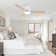 Amici Modern 48'' Flush Mount Ceiling Fan with LED Lights and Remote Control
