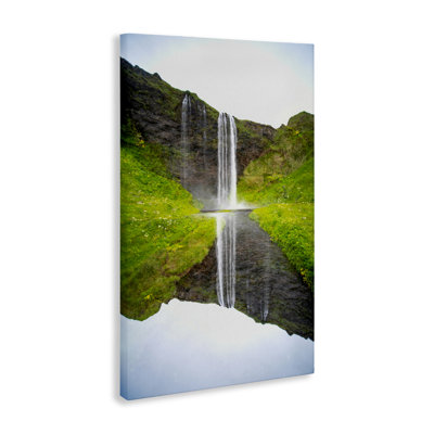 Lush Waterfall Reflection Canvas, design by Robin Vandenabeele