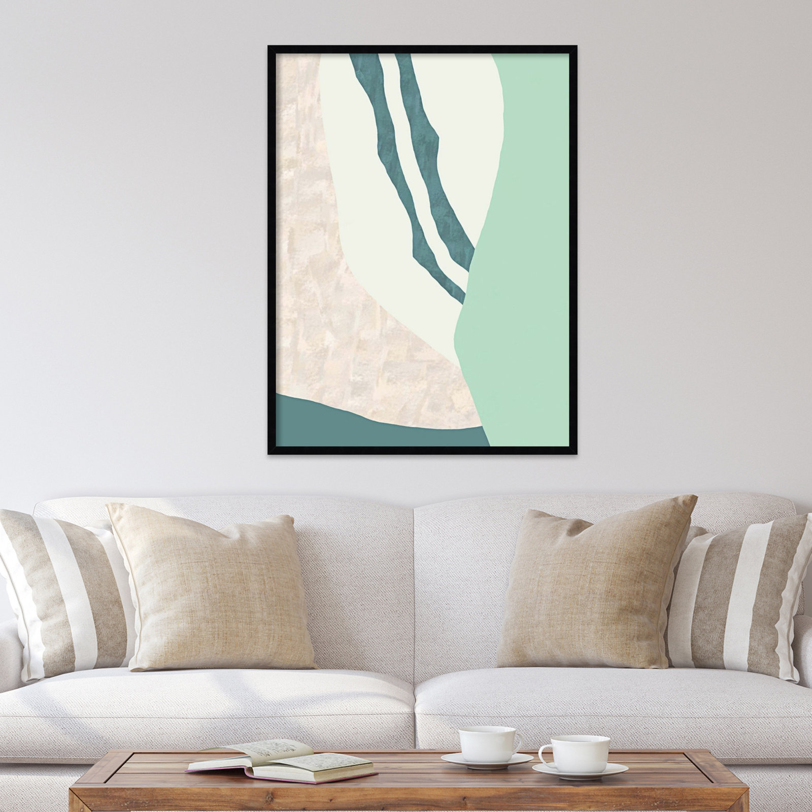 Amble Print by Sakshi Modi, Black, 41" H x 31" W x 1" D