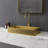 Homary 14.96'' Gold Stainless Steel Rectangular Bathroom Sink